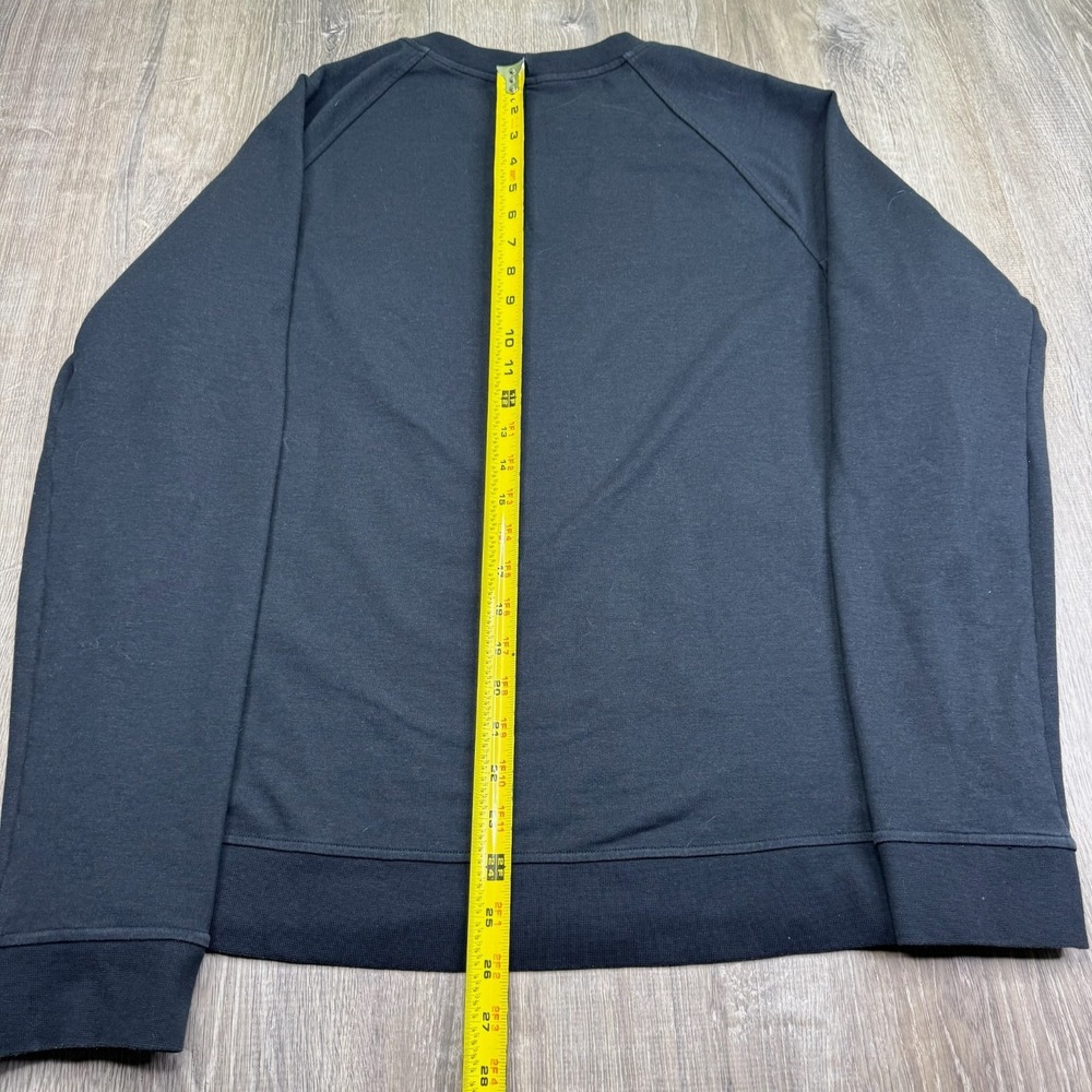 Lululemon Mens Black City Sweat Crewneck Logo Pullover Sweatshirt Size Large - Picture 9 of 11